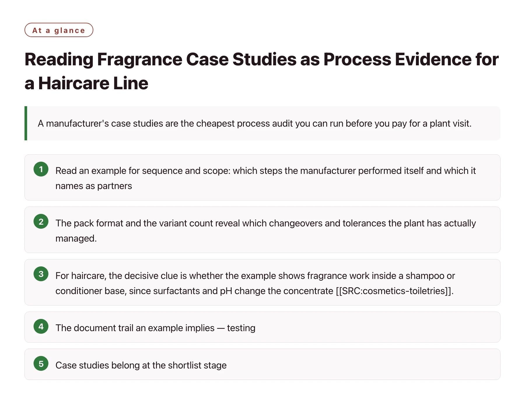 Reading Fragrance Case Studies as Process Evidence for a Haircare Line——全文要点速览